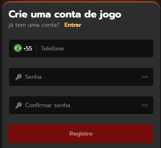 Formulário de Registro CHUTARPG